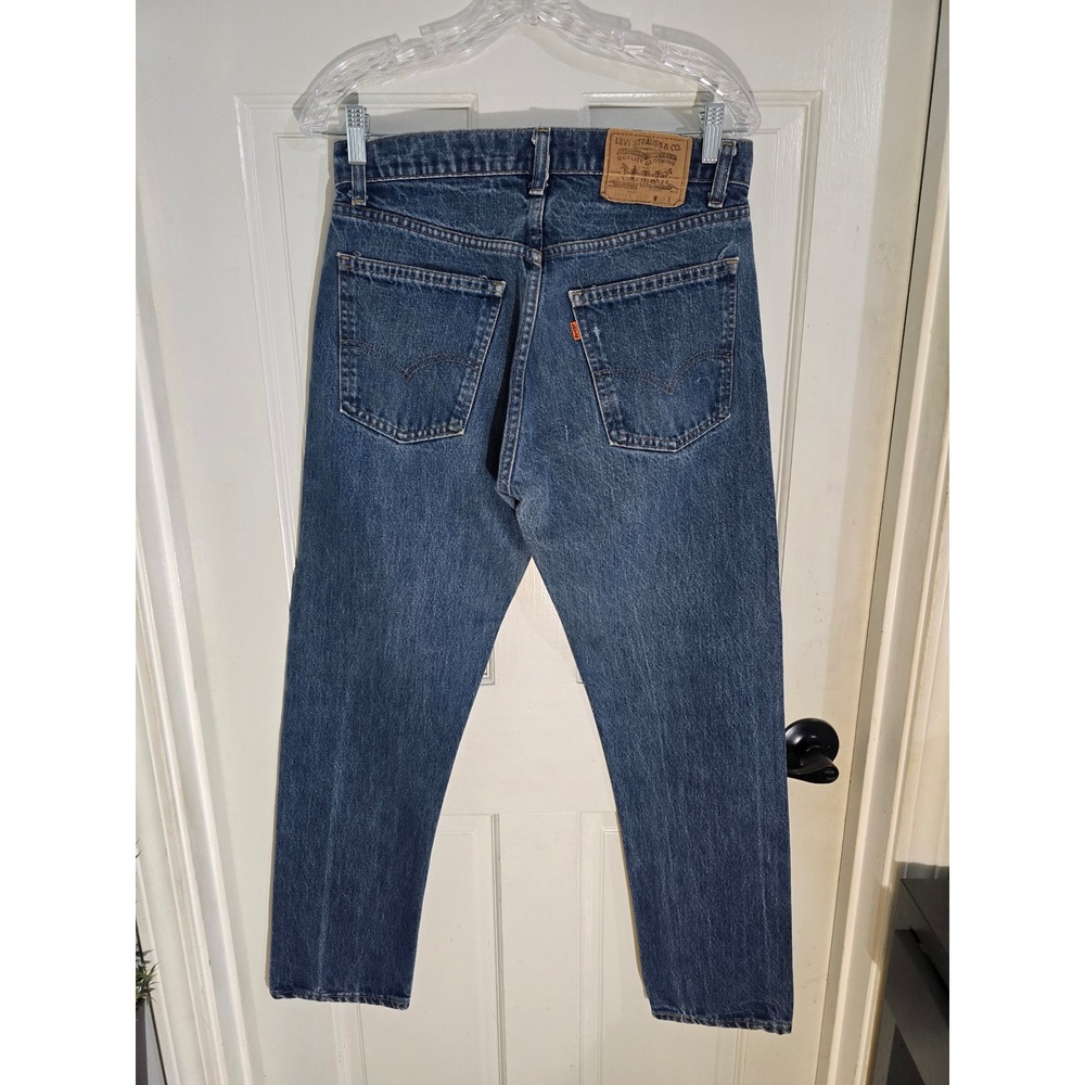 Vintage Levis 505 Orange Tab Jeans Men 31x30 Blue Denim Straight Leg Made in USA - Picture 12 of 13